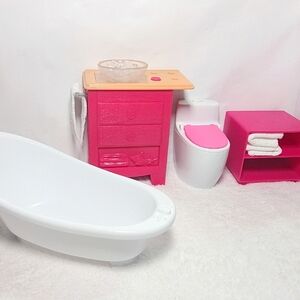 Barbie Dreamhouse bathroom 5 piece set